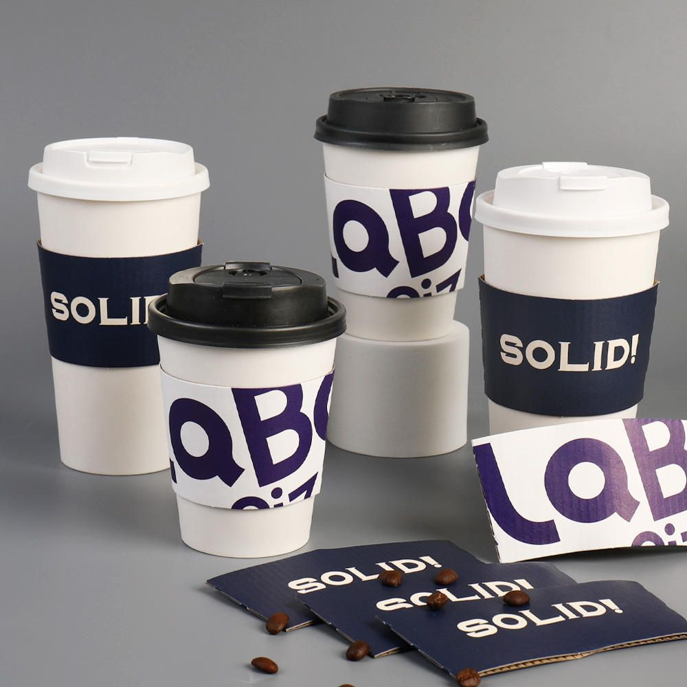 Buy Custom Logo Printing Adjust Paper Coffee Cup Sleeve Advertising ...