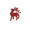 Puindo Red Christmas Decorations Reindeer Figurine with Glitter B1