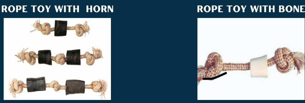 Buy Rope Toy With Horn & Bone from AUK Exports, India | Tradewheel.com