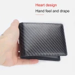 2020 carbon fiber leather credit card wallet for business men