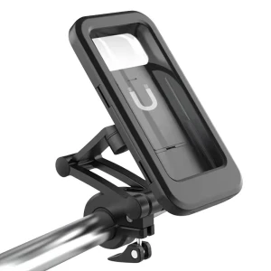 Universal Waterproof Mountain Bike Phone Holder with Rotatable Flexible Design