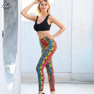 Gym Workout Spandex Women's High Waist Leggings For Yoga and Cheerleading Uniforms Mujer Tendencia