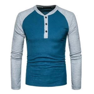 Custom Design Full Arm Two Color Long Sleeve T shirt Manufacturer