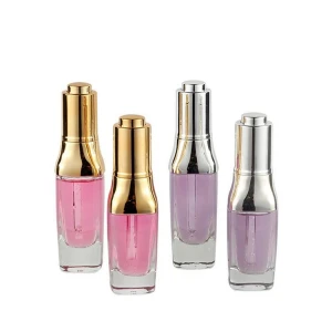 Popular Frosted Serum Bottle Glass with GoldSilver Dropper And Customize Box