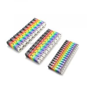 0.75mm2-6mm2 Arabic Numerals M Type CAT 6 Clip Network Ethernet Wire Number Label Tube Cable Marker
