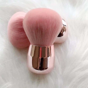 Rose gold round body flat blush brush makeup foundation brush single powder brush