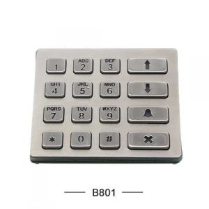 4x4 16 keys stainless steel backlit keypad for fuel dispenser