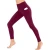 Women Heather High Waist Yoga Leggings with Side Phone Pockets Stretch Tummy Control Fitness Sports Pants
