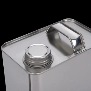 Rectangular F-style Gallon 3.7L Metal Tin Cans With 32mm Screw Lids Used For Petrol Oil Chemicals