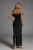 Import Naomi Black Feather Tassel Maxi Dress from China