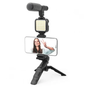 wholesale mobile phone video vlog tripod lights vlog kit small microphone