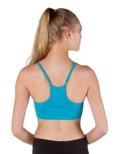 100% Made in USA Adjustable Racerback Supplex Sports Bra - 88% nylon and 12% spandex, moist-wicking and features your logo