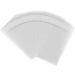 100 Pcs Clear Resealable OPP Cello/Cellophane Good for Bakery,Adhesive Treat, Candle, Soap, Cookie Poly Bags