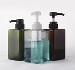 100ml 150ml 200ml 300ml 400ml 500ml amber color cosmetic plastic shampoo bottle