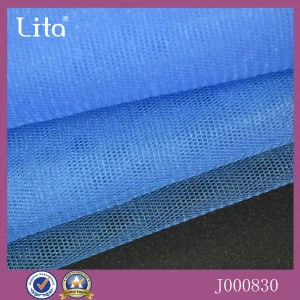100%nylon heaagonal tricot stiff mesh fabric