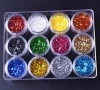 12 colors/set Pretty Nail Designs Laser Nail Glitter 3d Nail Art Supplies