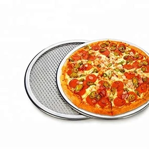 12" Seamless Rim Aluminium Pizza Mesh Pizza Screen Baking Tray Bakeware Pizza Tools