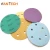 Import 125mm with or without holes Green film base hook and loop sandpaper abrasive disc from China
