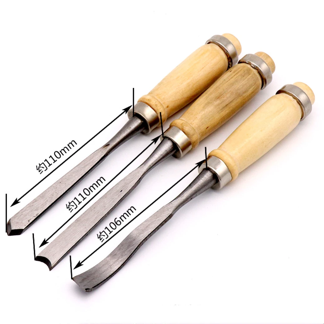 12Pcs Manual Wood Carving Hand Chisel Tool Set Carpenters Woodworking Carving Chisel