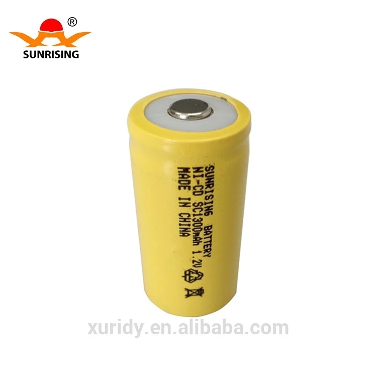 1.2V rechargeable sc1300 nicd batteries