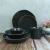Import 16pc matt reactive irregular organic shape ceramic stoneware dinnerware set from China