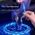 Import 1m Fast Charging Braided 360 Rotatable LED Flowing Light 3 in 1 Magnetic USB Data Cable for Micro Lightning Type C from China