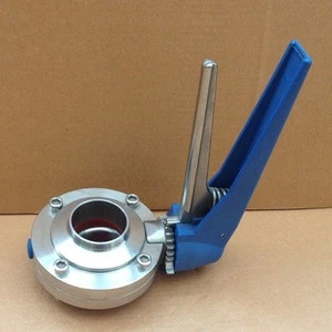 1&quot; 25.4mm Stainless Steel Sanitary SMS Butterfly Valves Weldable Ends
