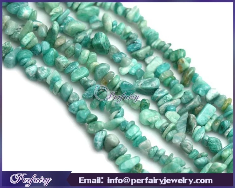 2016 cheap on sale loose small gemstone amazonite chips necklace raw precious stone