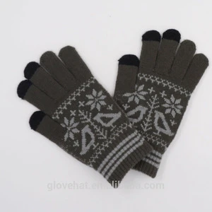 2018 china supplier promotional gift knitted acrylic touch screen gloves With Factory Wholesale Price