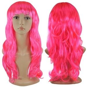 2018 crazy cheap long hair curly wigs good quality Colorful Synthetic cosplay costume Wigs BP1560