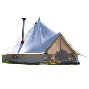 2018 Luxury waterproof customize sibley outdoor 5m glamping canvas bell tent