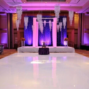 2019 Guangzhou Cheap Banquet Parties Portable Wooden Seamless White Black Dance Floor For Sale