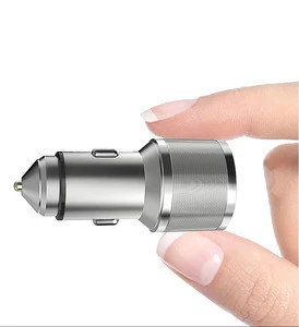 2019 Luxury Promotion 30W Quick Charger QC 3.0 Dual USB Car Charging Aluminium Alloy Car Charger