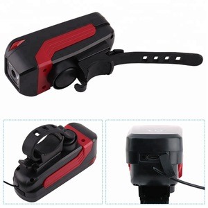 2019 New Product USB Bike light Rechargeable Front Handlebar Bicycle LED Light with Trumpet luz para bicicleta touch horn