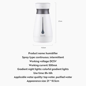 2020 Air Humidifier For Home USB Bottle Aroma Diffuser LED Backlight For Office Mist Maker Refresher air Humidification