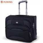 2020 aoking china guangzhou Hardside Pinner Carry-on Cabin Customized Size Black custom office wheel travel trolley luggage bag