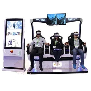2020 Coin Operated Games Shooting Simulator Realidad Virtual Three Seats 3Q Chair 12D Cinema 9D VR Game Machine for Game Center