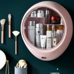 2020 new wall mounted skin care cream lipstick makeup cosmetic organizer desk makeup organizer with drawer cosmetic storage box
