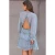 2020 New Women Floral Print V Neck Cut-Out Ruffle Mini Boho Dress
