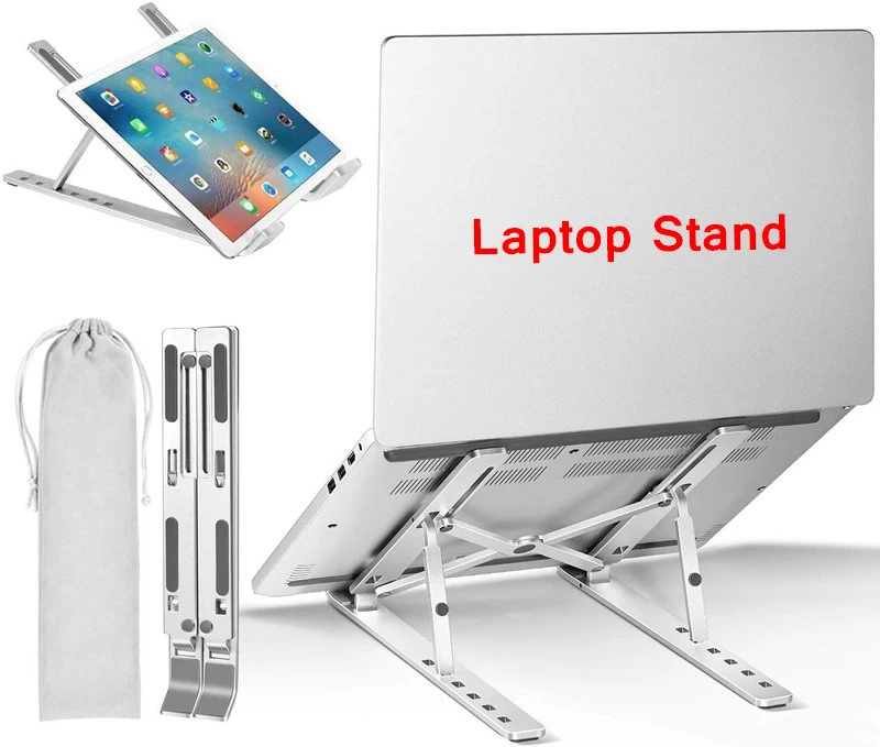 2020 Portable Laptop Stand Aluminium Foldable Non-slip Adjustable Notebook Holder Tablet Base for Computer Accessories