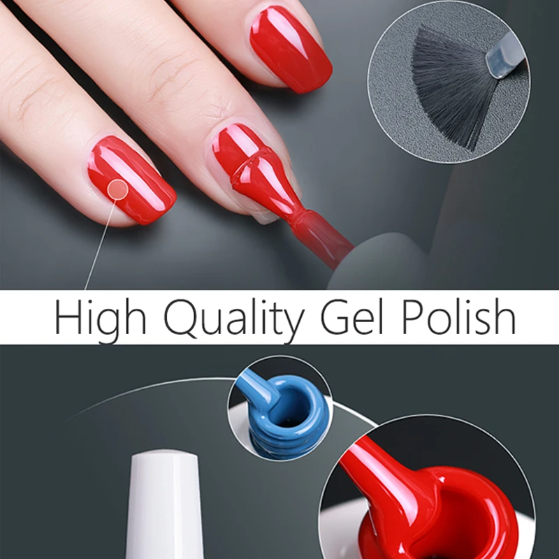 2021 Amazon Hot Sale UV Nail Gel Polish Custom Gel Polish 15ml Soak Off Nail Gel