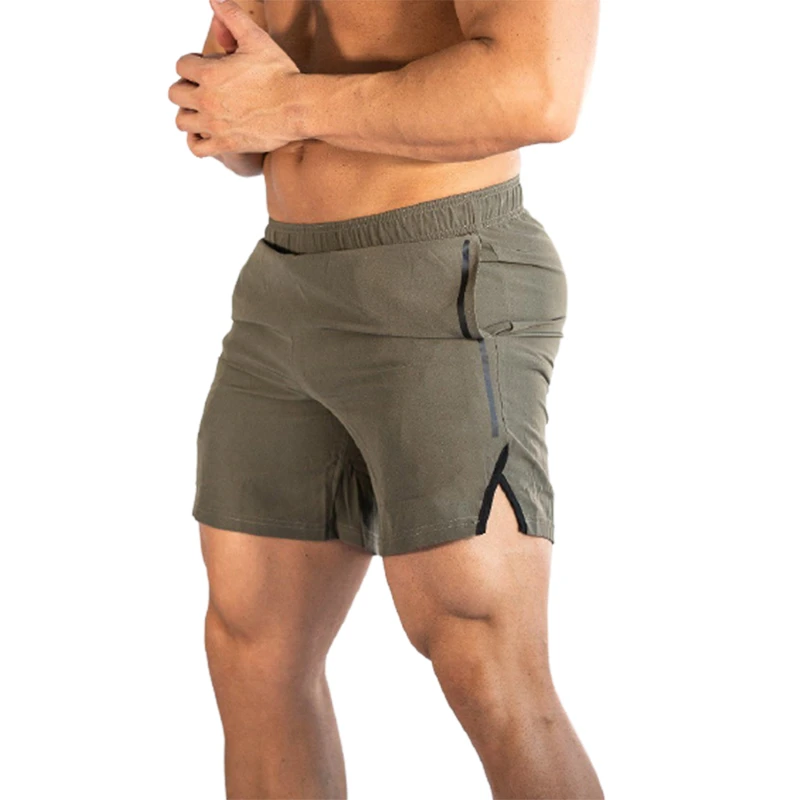 2021 Custom Logo Quick-drying Solid Color Short Pants Summer Mens Casual Running Training Pants