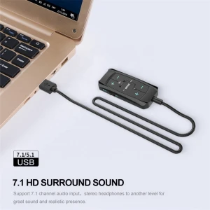 2021 new arrivals 7.1 channel sound card external usb2.0  pci  7.1 external greeting recordable sound  card