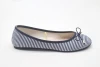 2021 Wholesale Customized Logo Textile Upper Bowknot Design Women Ballerina Flats Shoes