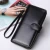 2021Wholesale dropshipping latest fashion ladies long zipper cell phone clutch purse female wax leather card wallet women