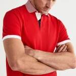 2023 Custom Red and Black Color Printing Logo Tshirts Uniform 100% Polyester Plus Size Blank Plain Sports Golf Mens Polo Shirts