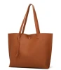 2024 multicolour new PU women bags Amazon Hot Seller Womens Big Capacity Soft Plain PU Leather Tote Bag with Wristlet