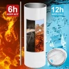 20oz Travel White Stainless Steel Double Wall Straight Tumbler Sublimation Blank Mugs With Straws