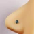 Import 20pcs/ box  925 Sterling Silver Flower Nose Stud Color Stone Nose Bone from China