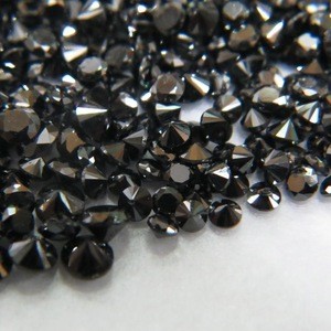 2.5-3mm Natural Loose Round Cut Fancy Black Diamond